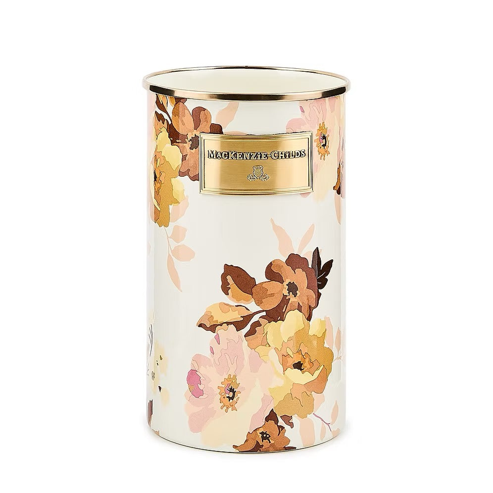 Mackenzie-Childs Wild Rose White Utensil Holder