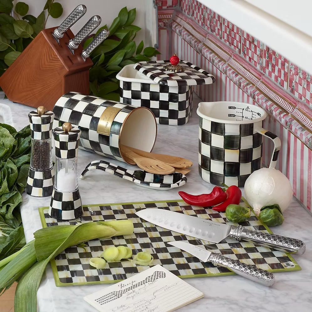 Mackenzie-Childs Courtly Check Enamel Recipe Box
