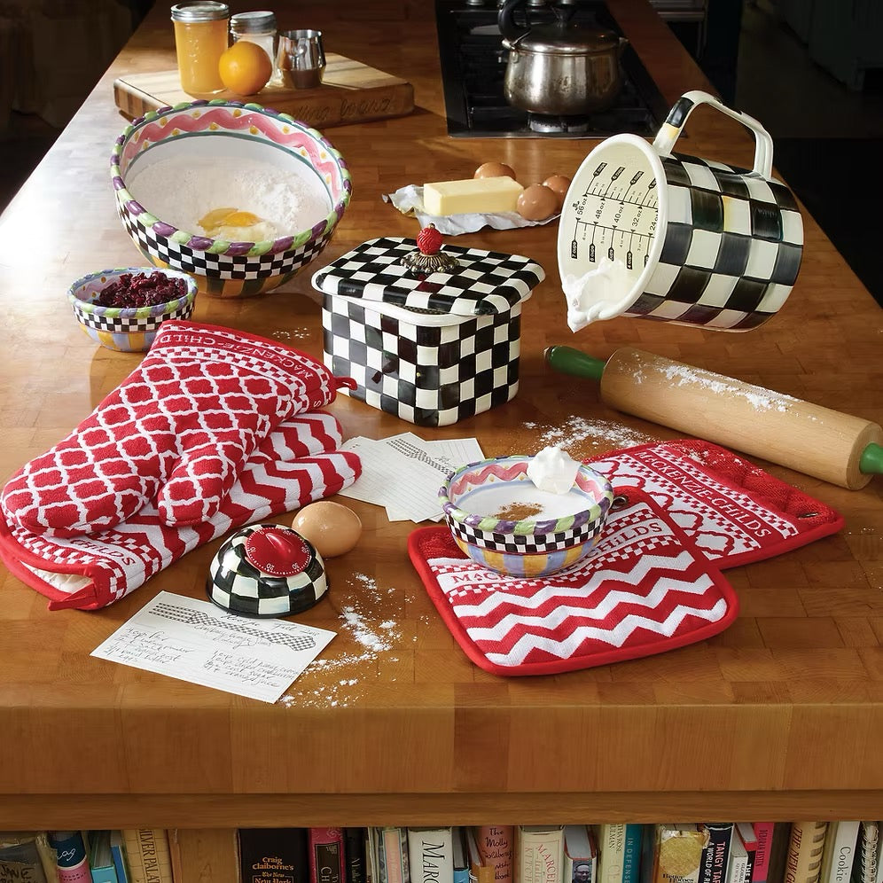 Mackenzie-Childs Courtly Check Enamel Recipe Box