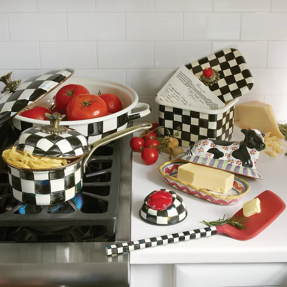 Mackenzie-Childs Courtly Check Enamel Recipe Box