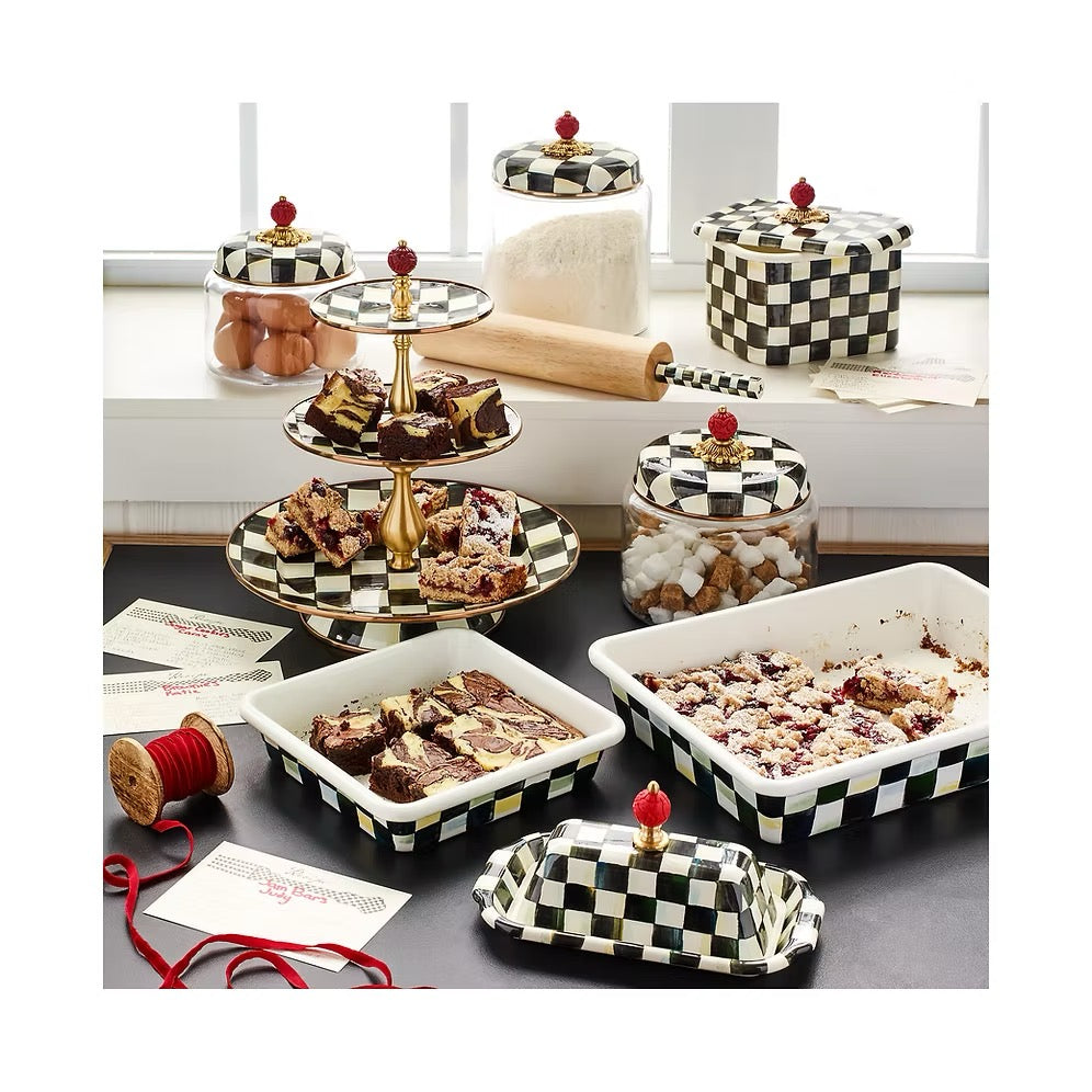 Mackenzie-Childs Courtly Check Enamel Recipe Box
