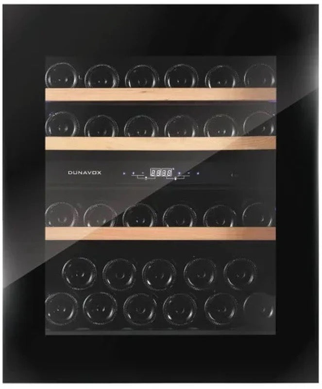 Dunavox Prime DVP-32-85DB Built-In Wine Cooler - Black Glass