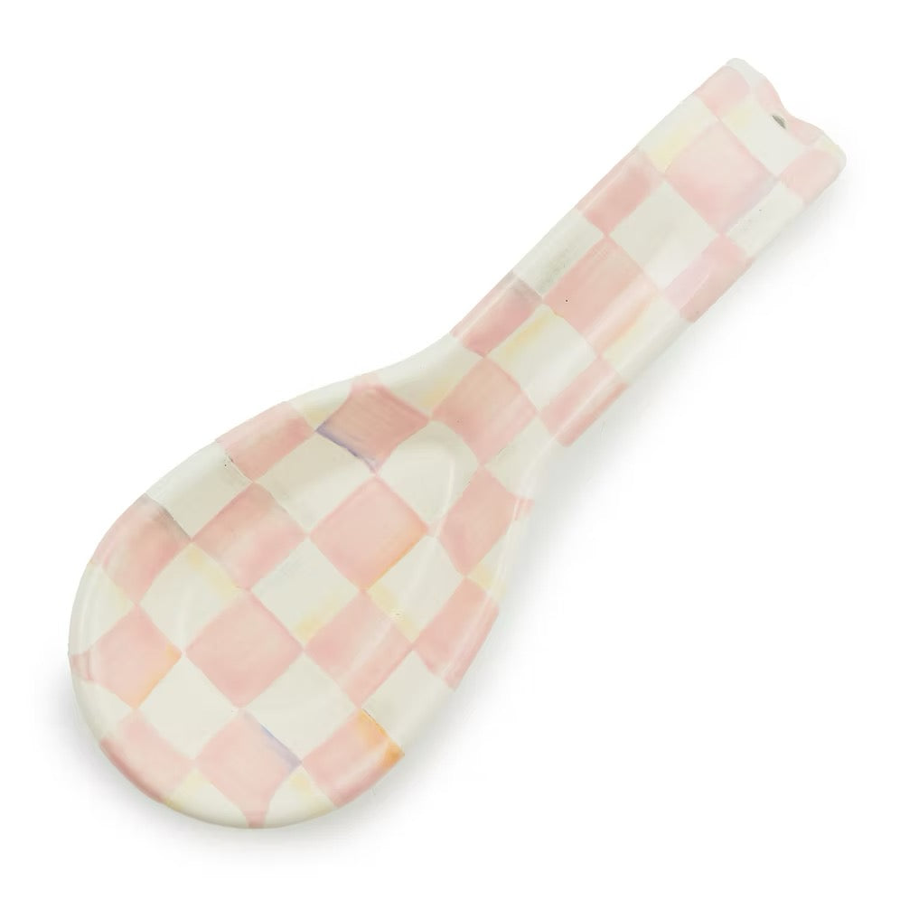 Mackenzie-Childs Rosy Check Enamel Spoon Rest