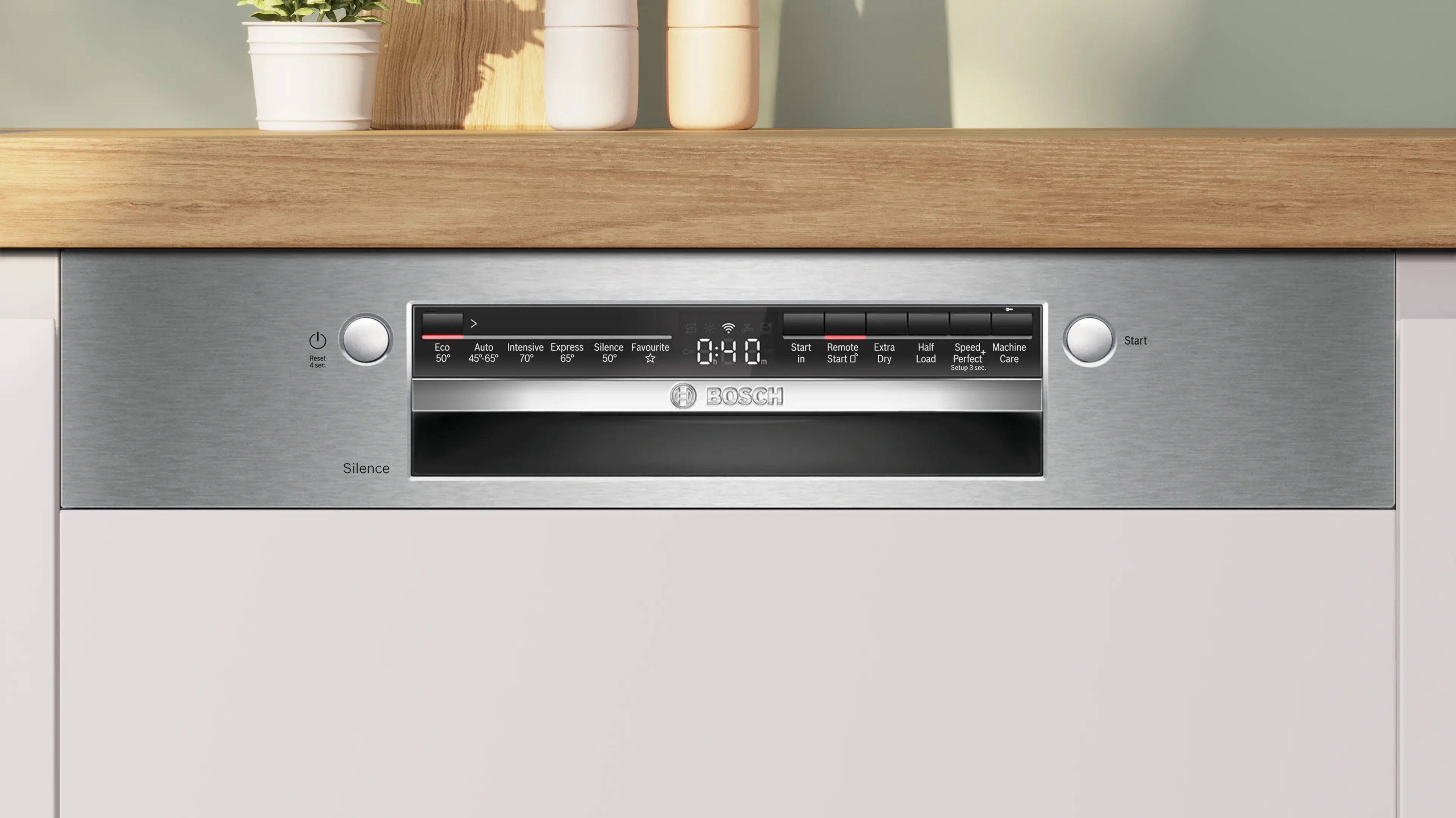 Bosch Series 2 Semi-integrated dishwasher 60 cm Brushed steel - SMI2HTS06G
