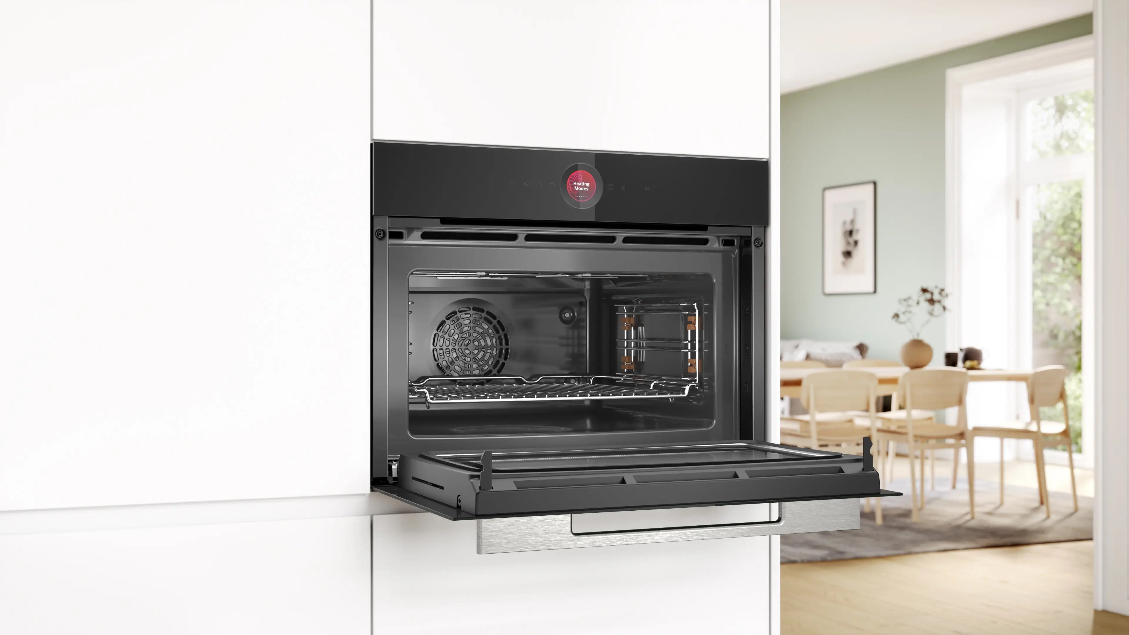 Bosch Series 8 Built-in compact oven with microwave function 60 x 45 cm Black - CMG7241B1B