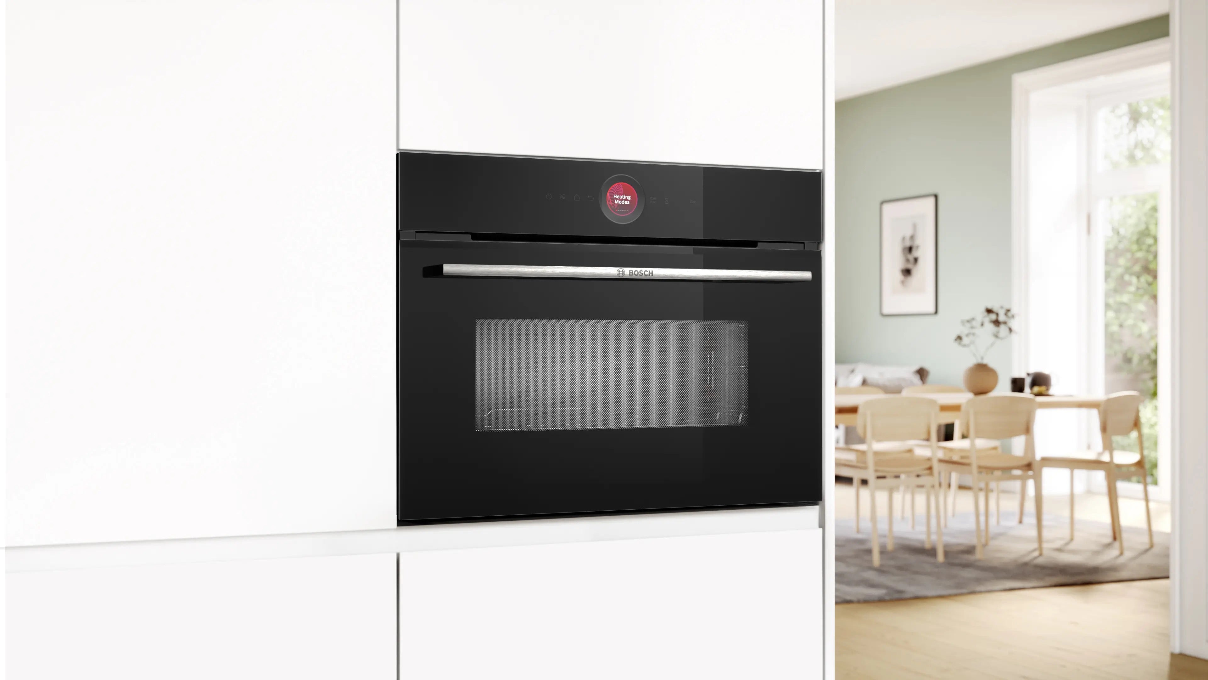 Bosch Series 8 Built-in compact oven with microwave function 60 x 45 cm Black - CMG7241B1B