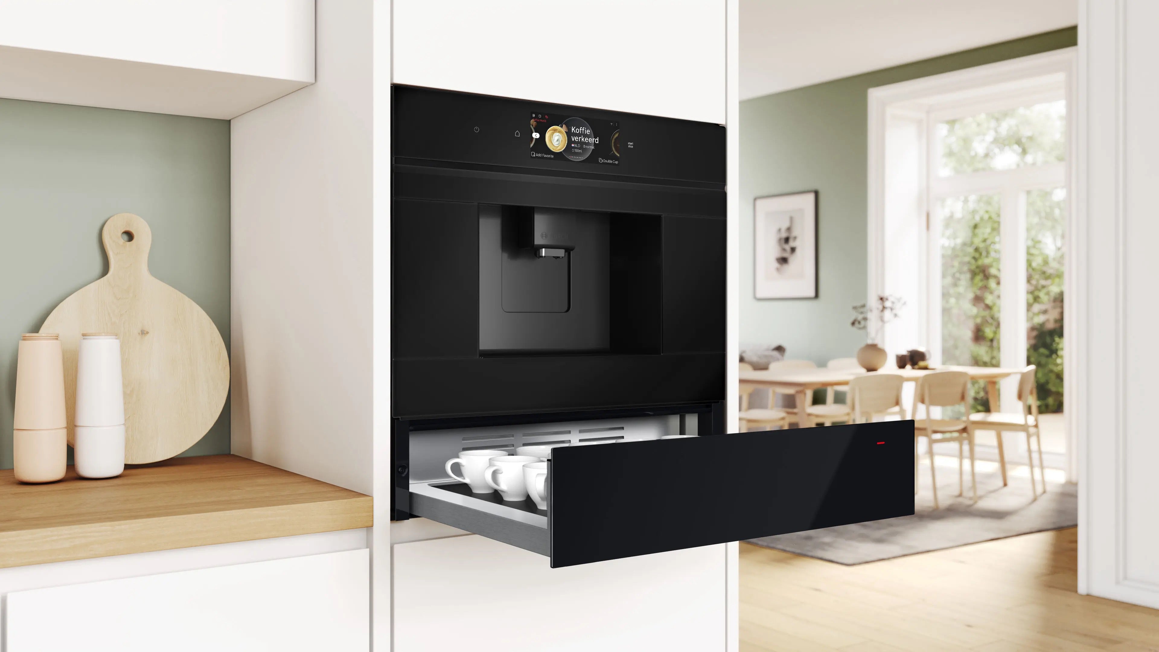 Bosch Series 8 Built-in warming drawer 60 x 14 cm Black - BIC7101B1B