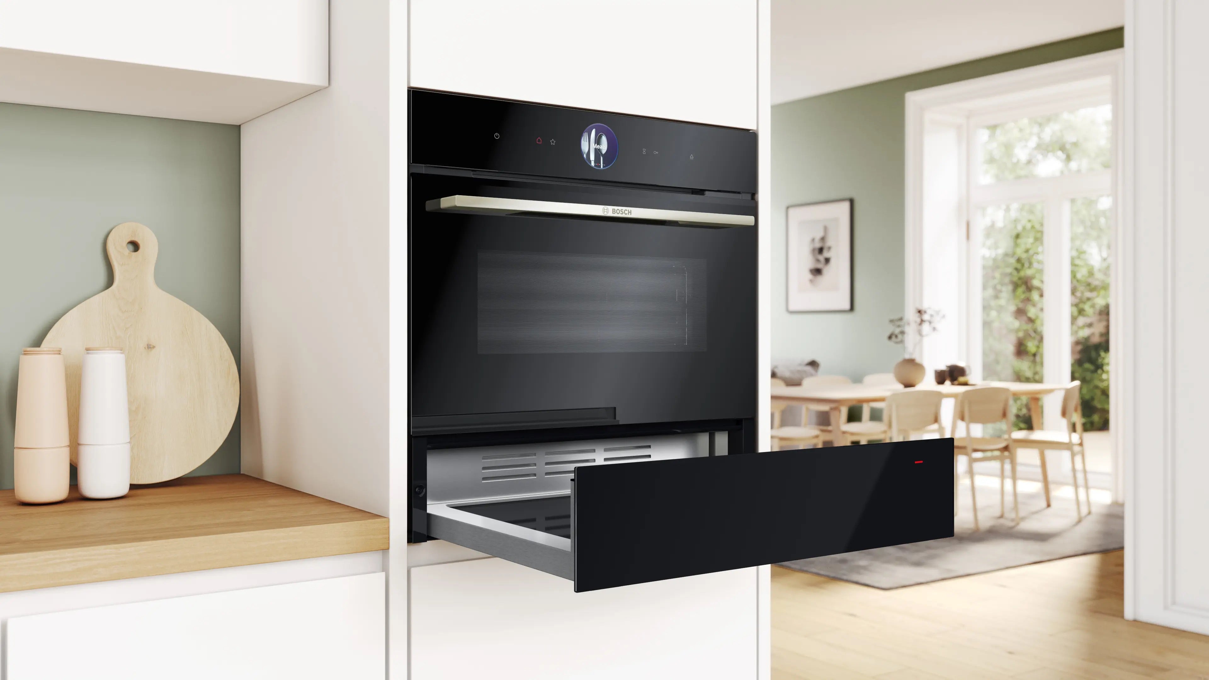 Bosch Series 8 Built-in warming drawer 60 x 14 cm Black - BIC7101B1B