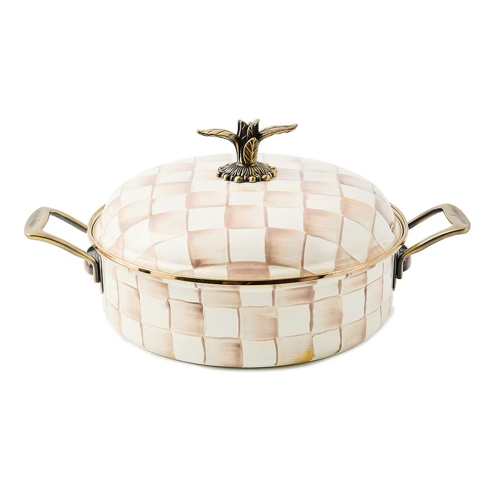 Mackenzie-Childs Mocha Check 5 Qt. Casserole