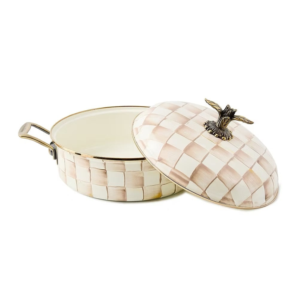 Mackenzie-Childs Mocha Check 5 Qt. Casserole