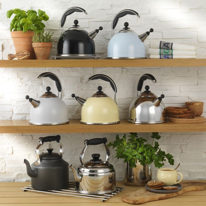 AGA Stainless Steel Whistling Kettle Pearl Ashes