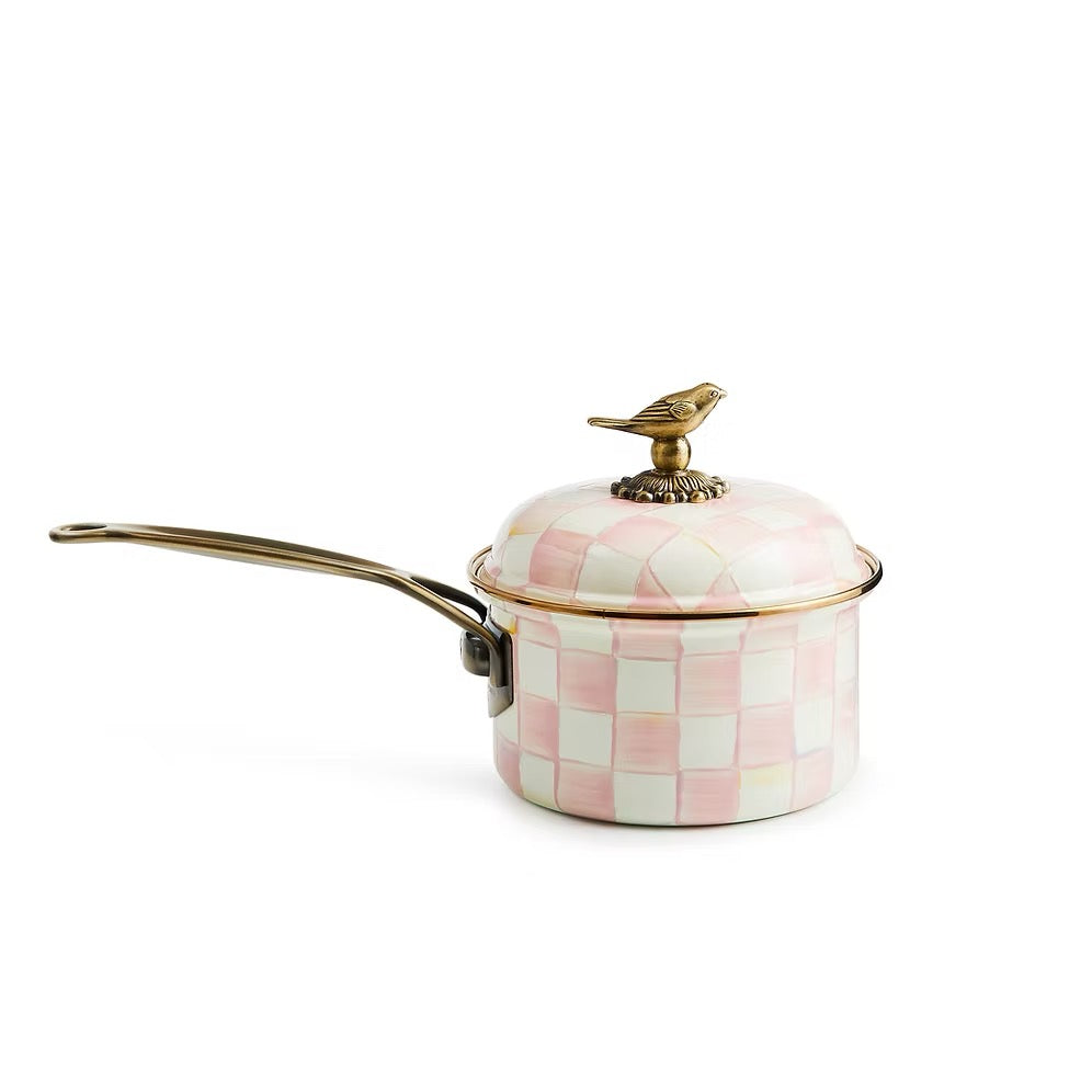 Mackenzies-Child Rosy Check 2.5 Qt. Saucepan