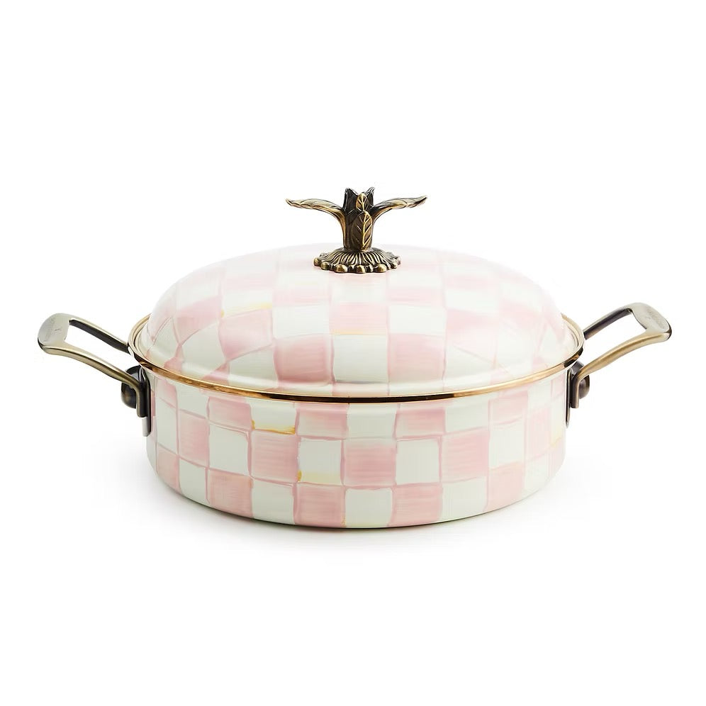 Mackenzie-Childs Rosy Check 5 Qt. Casserole