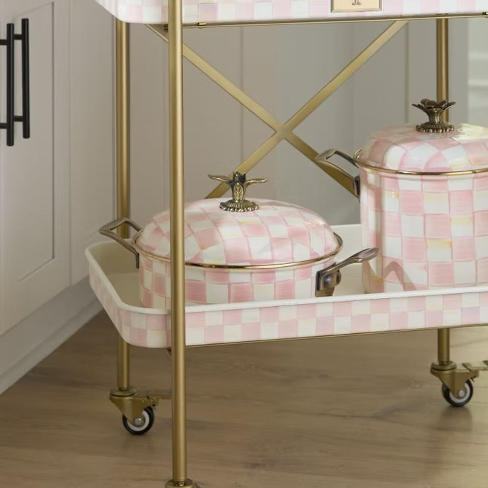 Mackenzie-Childs Rosy Check 5 Qt. Casserole
