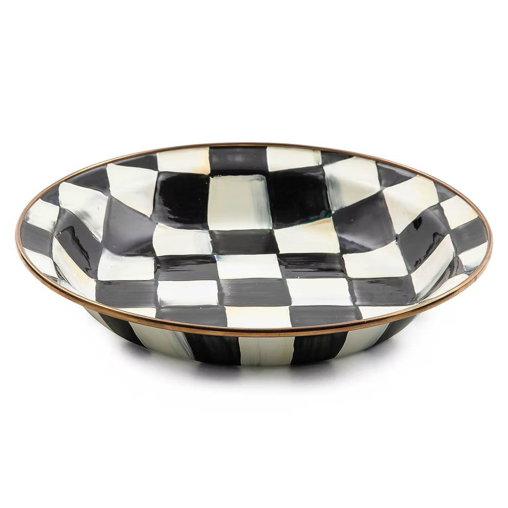 Mackenzie-Childs Courtly Check Enamel Pie Plate