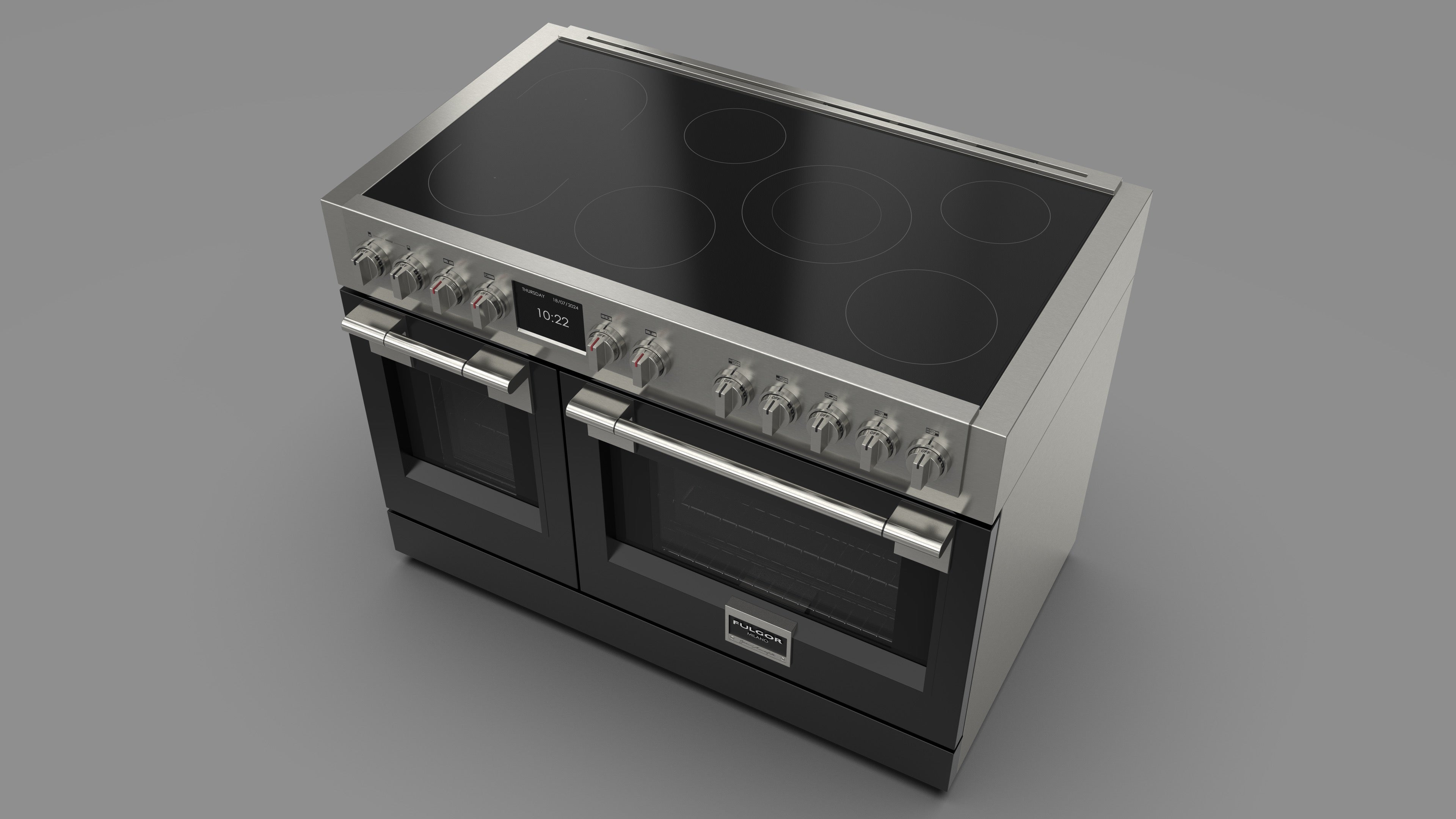 Fulgor Milano Matte Black Sofia Induction 48" Professional - FSRC 4807 P MI MK 2F MBK