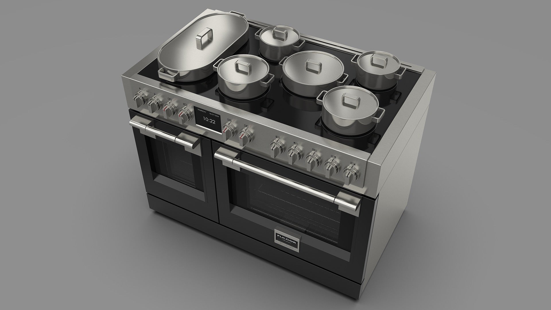 Fulgor Milano Matte Black Sofia Induction 48" Professional - FSRC 4807 P MI MK 2F MBK