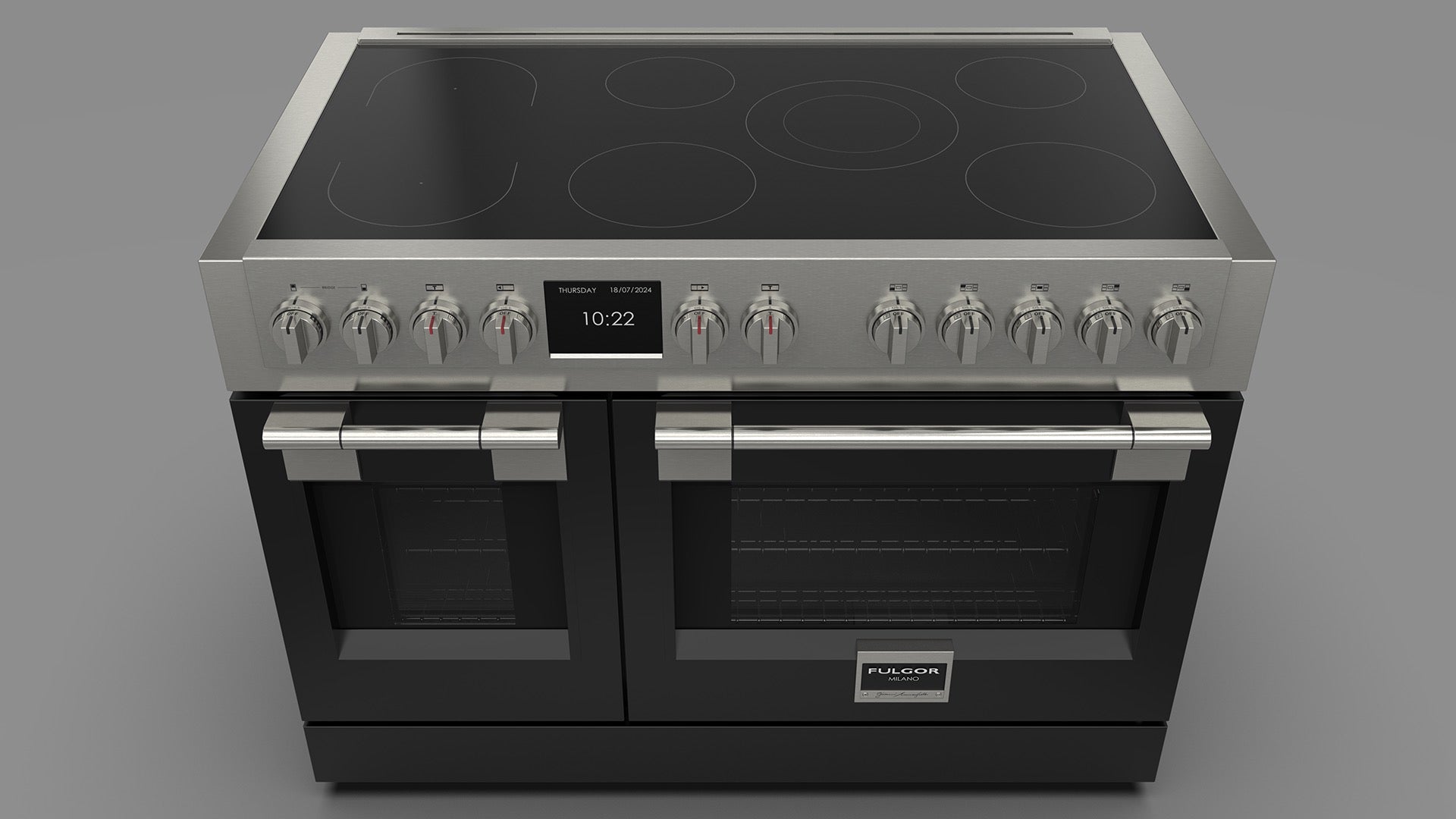 Fulgor Milano Matte Black Sofia Induction 48" Professional - FSRC 4807 P MI MK 2F MBK