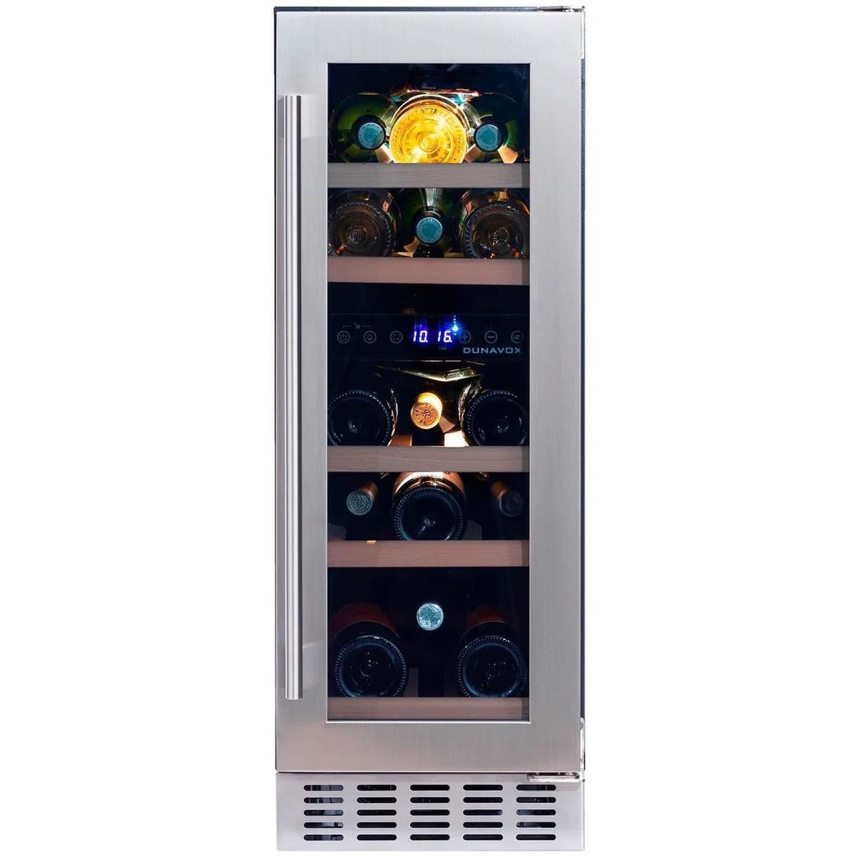 Dunavox FLOW  - 300mm Dual Zone - 17 Bottle - Built In / Freestanding Wine Cooler - DAUF-17.58DB
