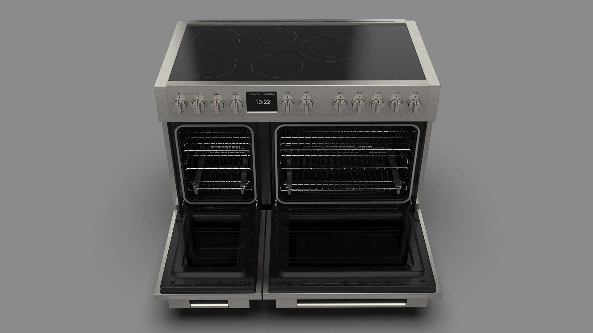 Fulgor Milano Matte Black Sofia Induction 48" Professional - FSRC 4807 P MI MK 2F MBK