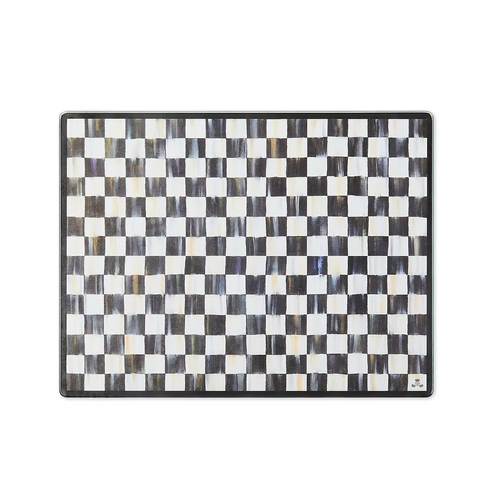 Mackenzie-Childs Courtly Check Glass Cutting Board, Set Of 2