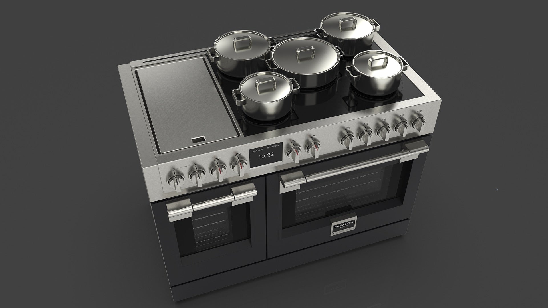 Fulgor Milano Sofia Professional Induction Griddle 48" - FSRC 4807 P MI MK 2F G MBK