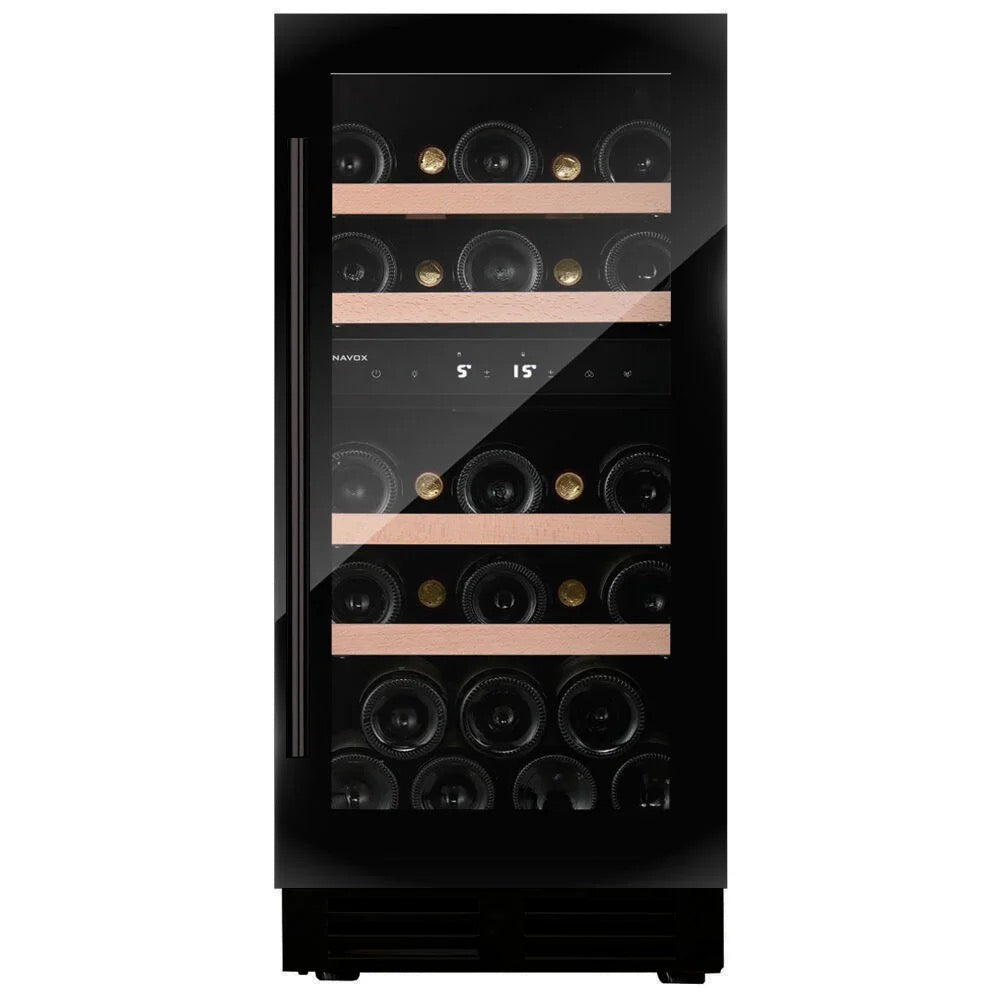 Dunavox FLOW-32D - 400mm Dual Zone - 32 Bottles - Built In