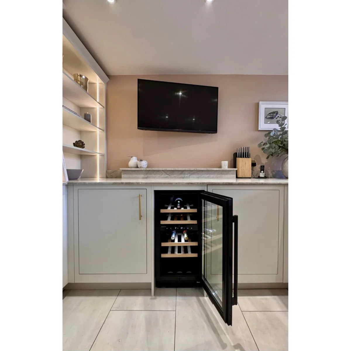Dunavox FLOW-32D - 400mm Dual Zone - 32 Bottles - Built In