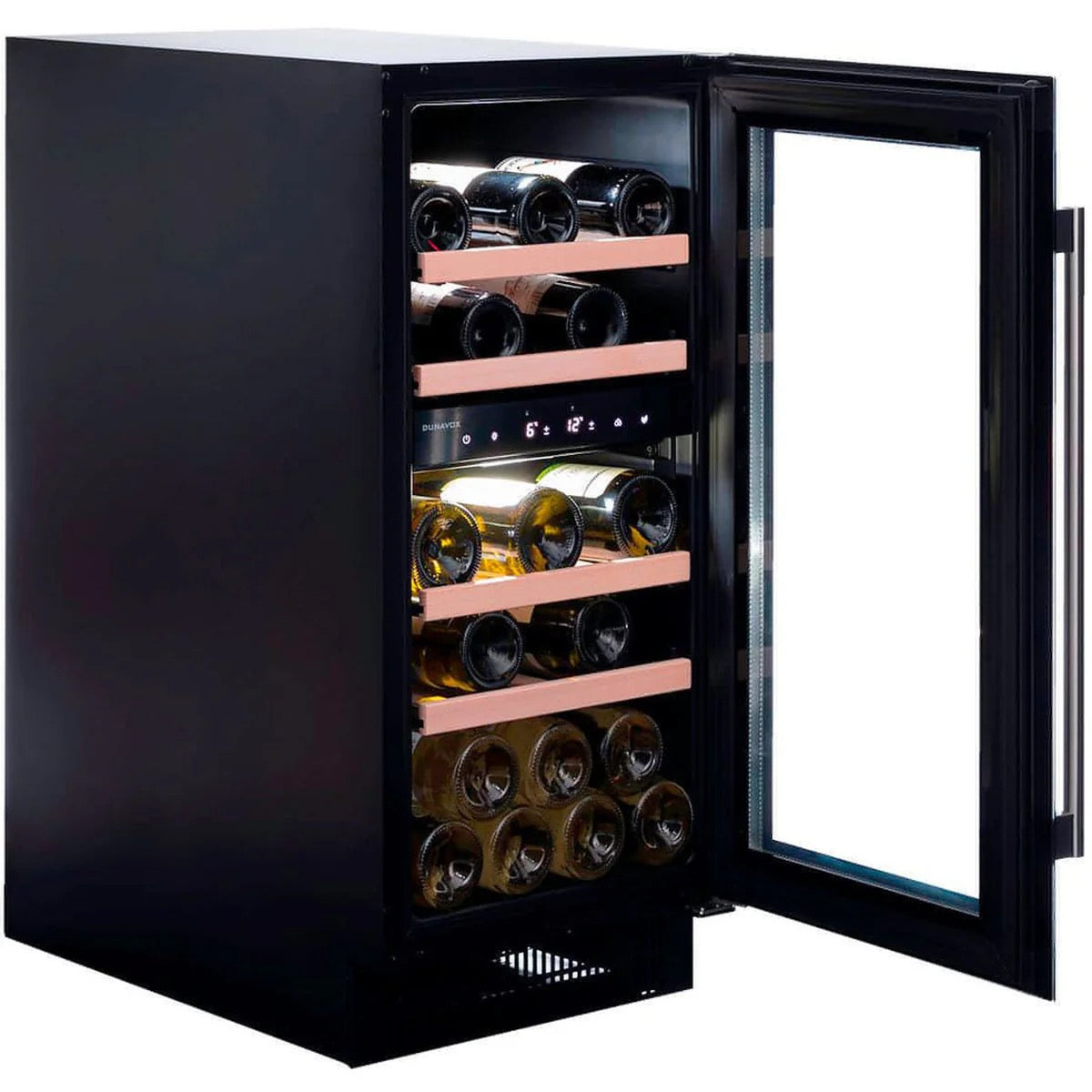 Dunavox FLOW-32D - 400mm Dual Zone - 32 Bottles - Built In