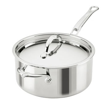 Hestan ProBond Luxe Induction Stainless Steel Saucepan with Lid & Helper Handle - 22cm