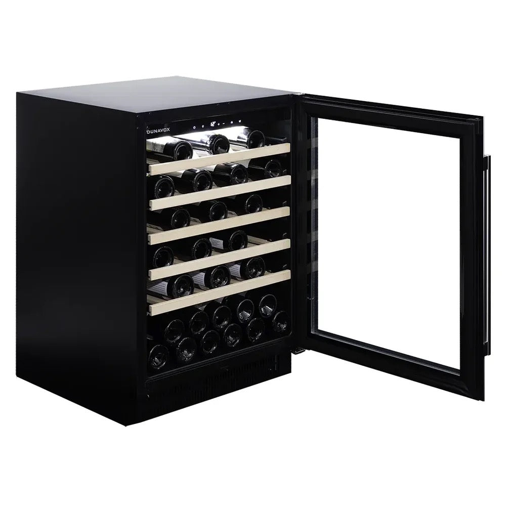 Dunavox FLOW-46 - 600mm - 46 Bottle - Built In Under-counter Wine Fridge - DAUF-46.138SS