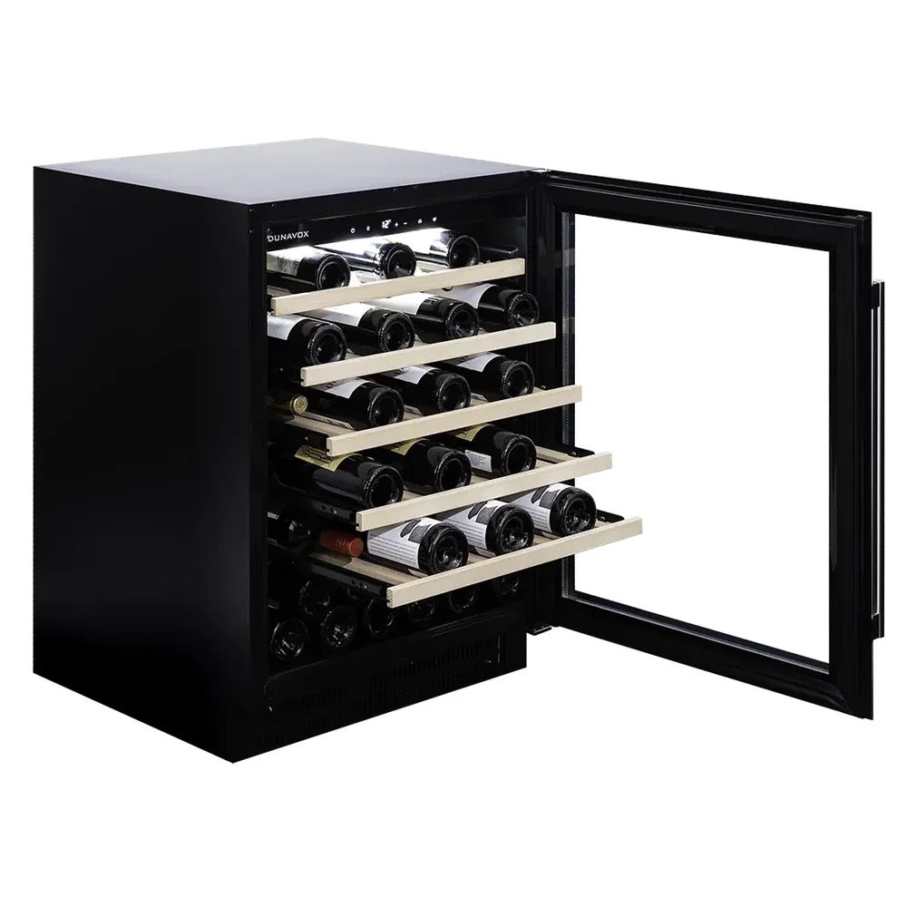 Dunavox FLOW-46 - 600mm - 46 Bottle - Built In Under-counter Wine Fridge - DAUF-46.138SS