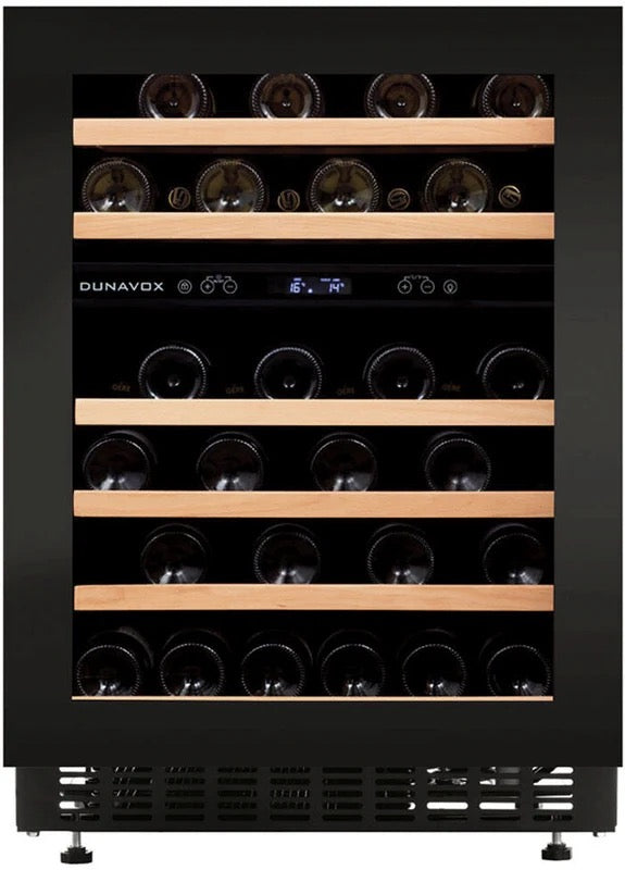Dunavox DAUF-46-145DBH Built-In Wine Cooler - Black Glass
