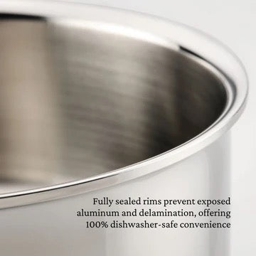 Hestan ProBond Luxe Induction Stainless Steel Saucepan with Lid & Helper Handle - 22cm