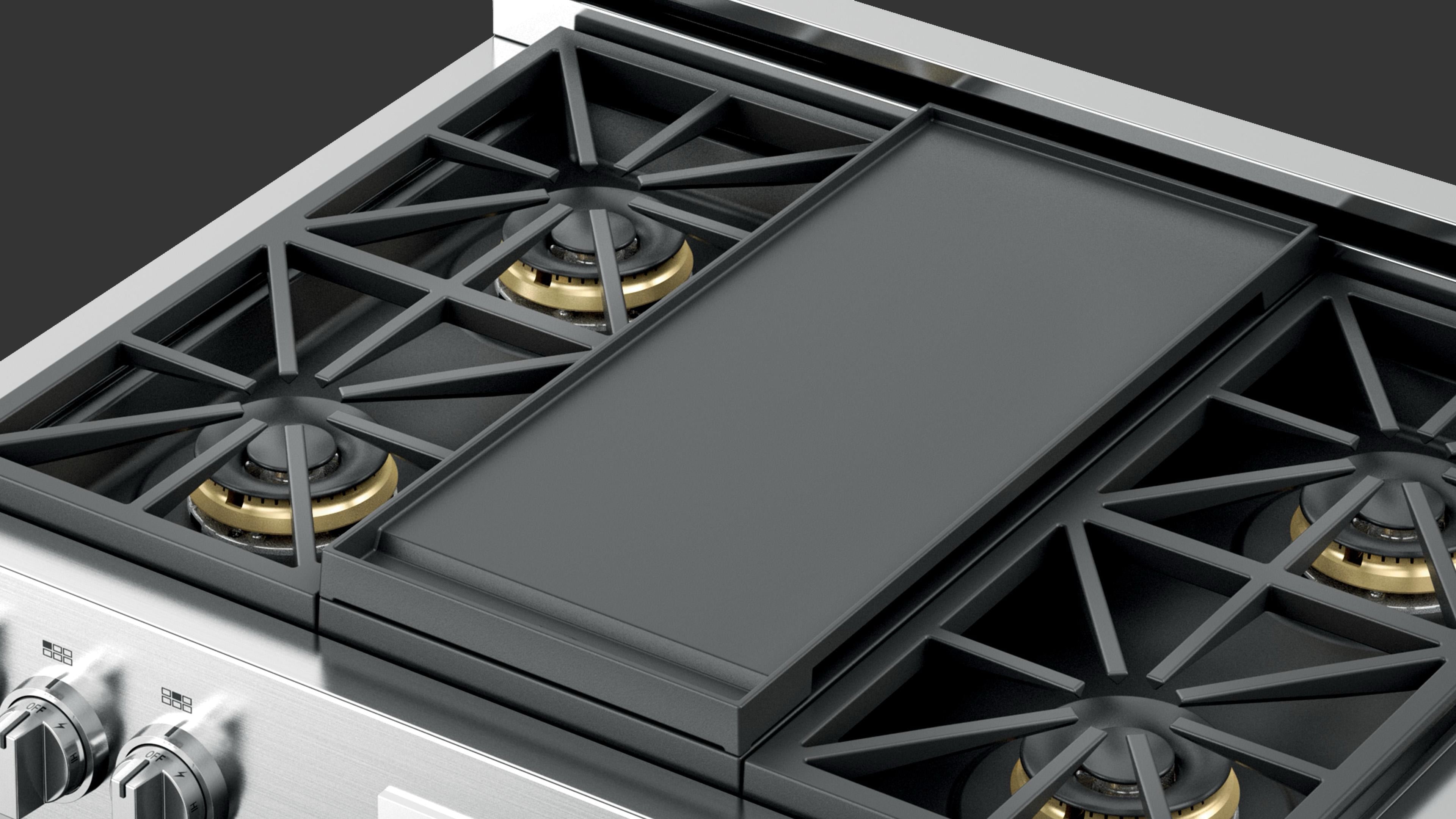 Fulgor Milano 36" Heavy Duty Enameled Cast-Iron Griddle - FMGRID36