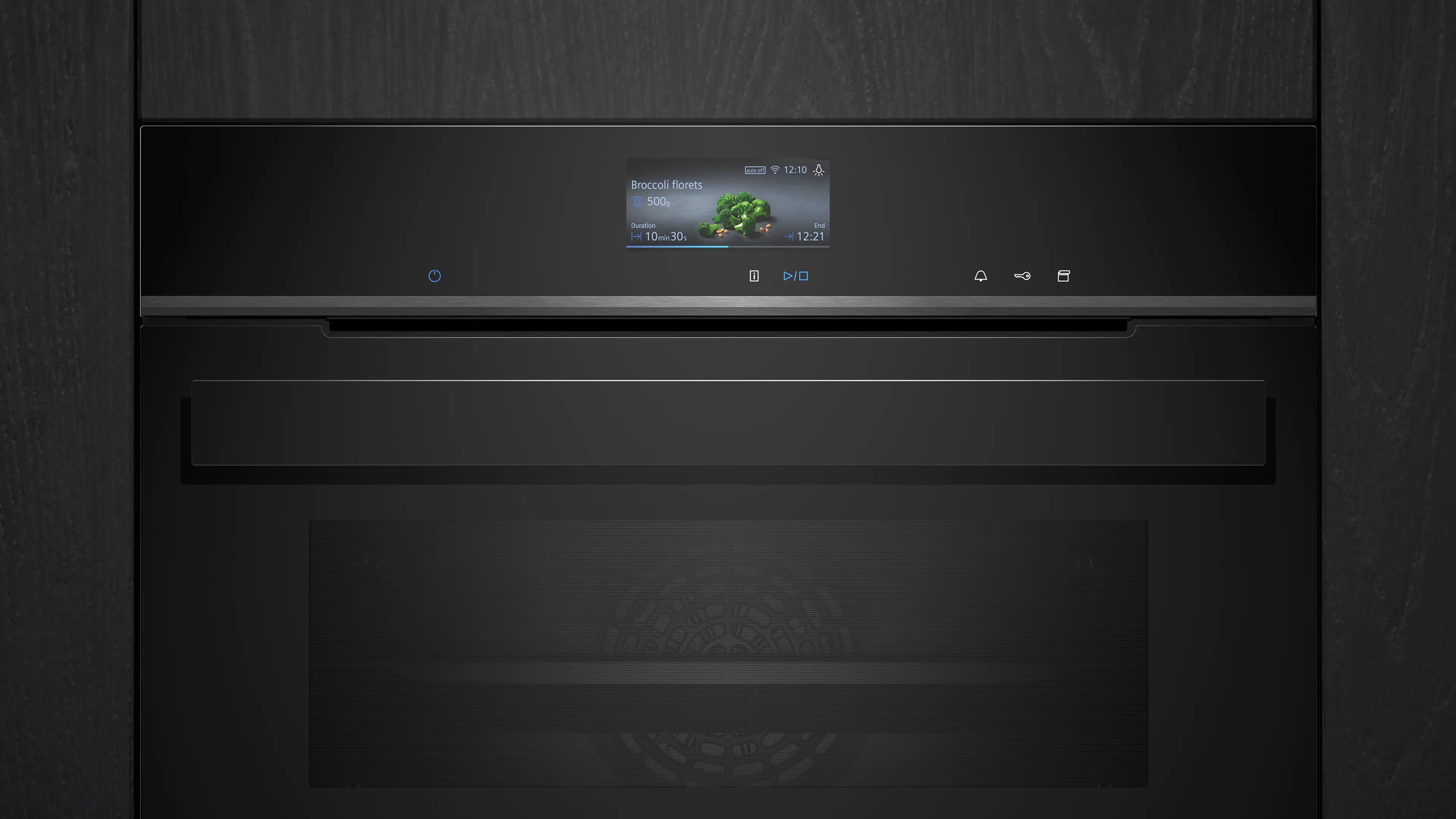 Siemens iQ700 Built-in compact oven with steam function 60 x 45 cm Black - CS936GCB1