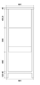 ILVE Milano Enamelled steel multifunction column - CSTARSN