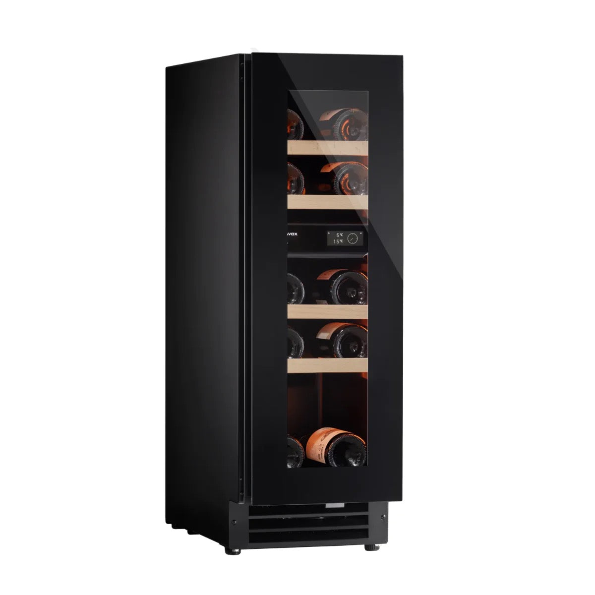 Dunavox FLOW-16 - 300mm Dual Zone - 17 Bottle - Built In / Freestanding Wine Cooler - DAUF-16.64DBH