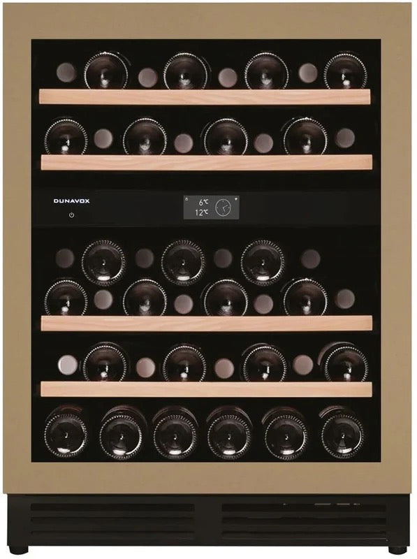 Dunavox FLOW-41 - 600mm Dual Zone - 41 Bottle - Panel Ready - Built In Wine Cooler - DAUF-41.146DOP.TO 88cm height