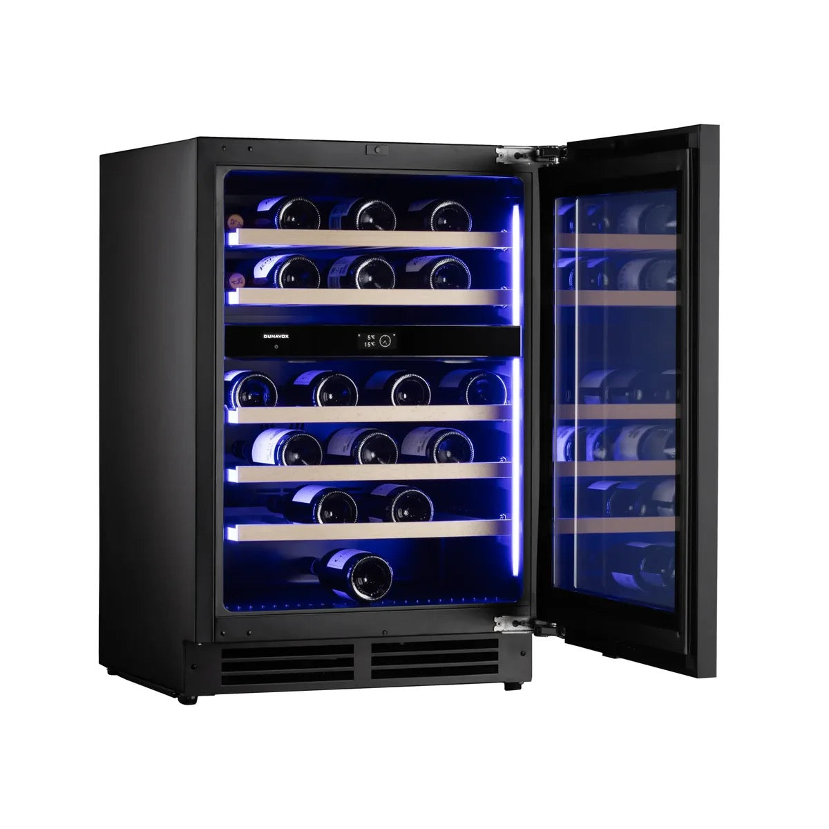Dunavox FLOW-41 - 600mm Dual Zone - 41 Bottle - Panel Ready - Built In Wine Cooler - DAUF-41.146DOP.TO 88cm height