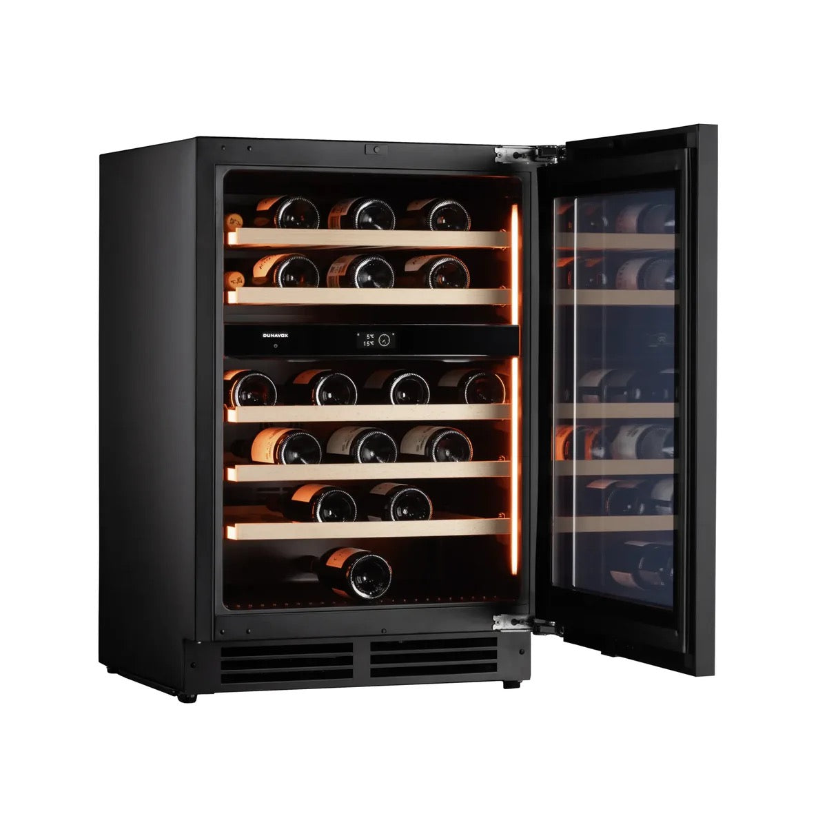 Dunavox FLOW-41 - 600mm Dual Zone - 41 Bottle - Panel Ready - Built In Wine Cooler - DAUF-41.146DOP.TO 88cm height