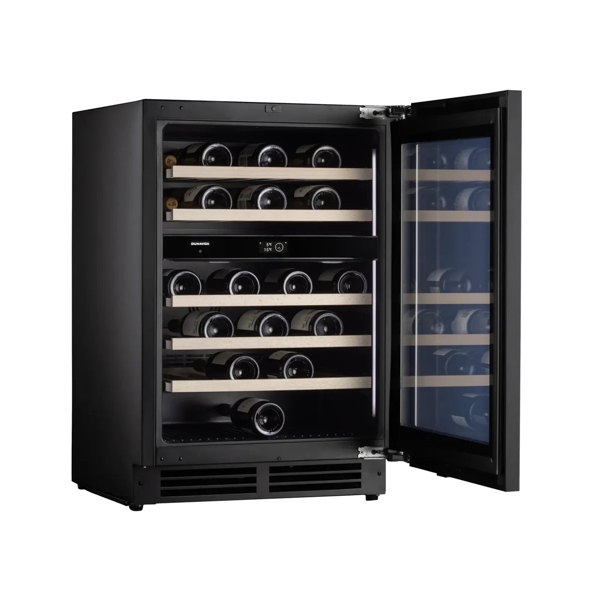 Dunavox FLOW-41 - 600mm Dual Zone - 41 Bottle - Panel Ready - Built In Wine Cooler - DAUF-41.146DOP.TO 88cm height