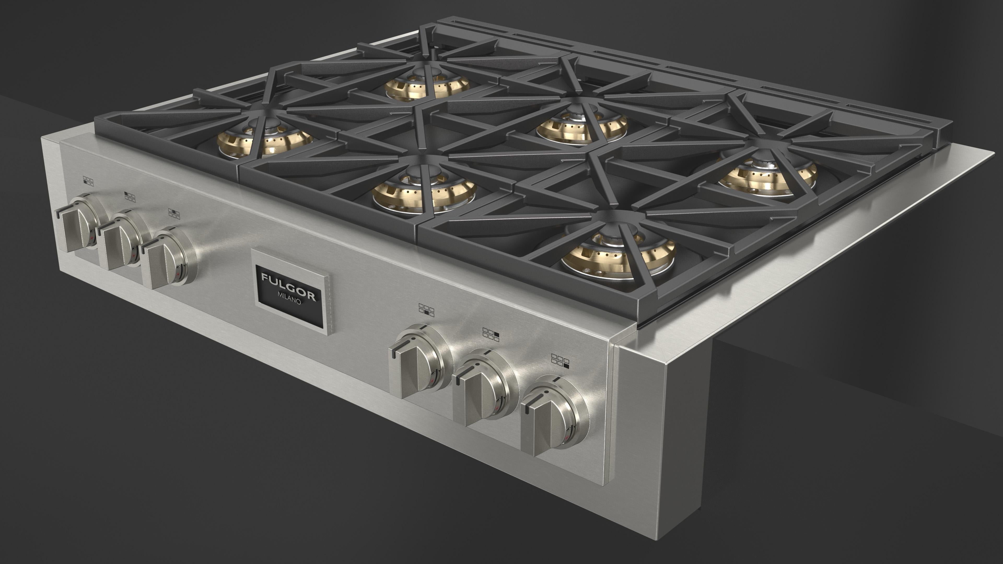 Fulgor Milano Professional 36" Gas Range Top - FSRT 3606 GX