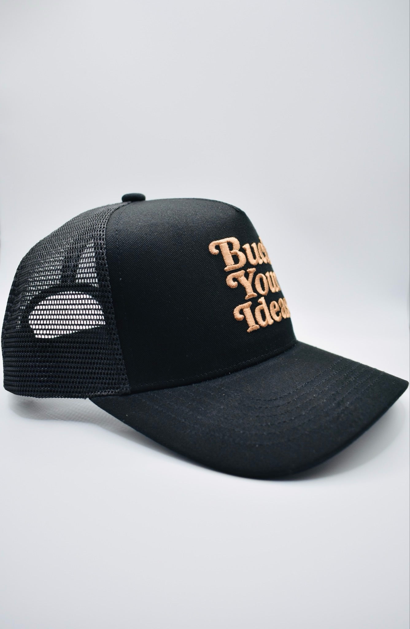 Buck Your Ideas Black / Tan Trucker Cap