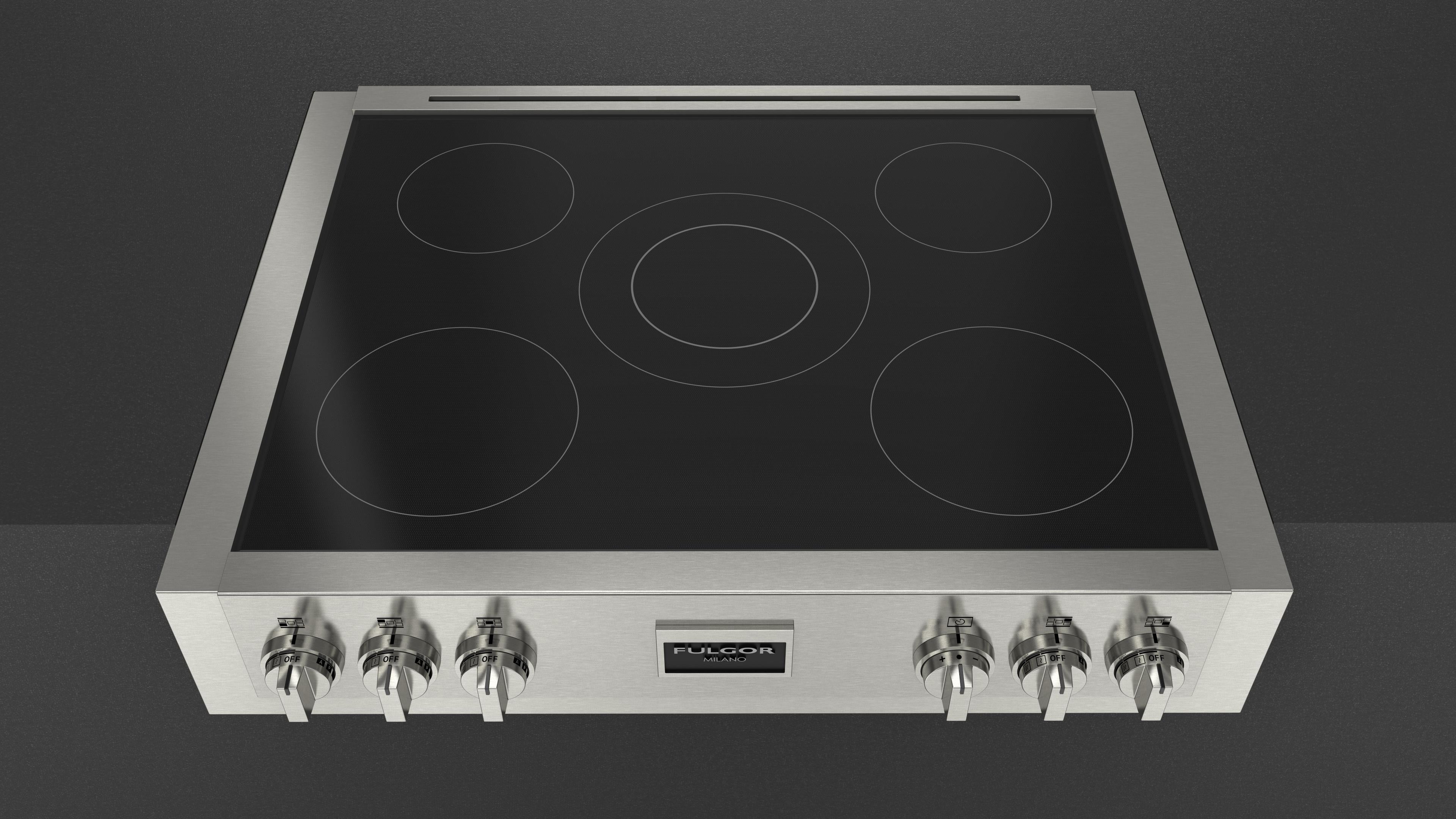 Fulgor Milano Professional 36" All-Glass Induction Range Top - FSRT 3605 ID X