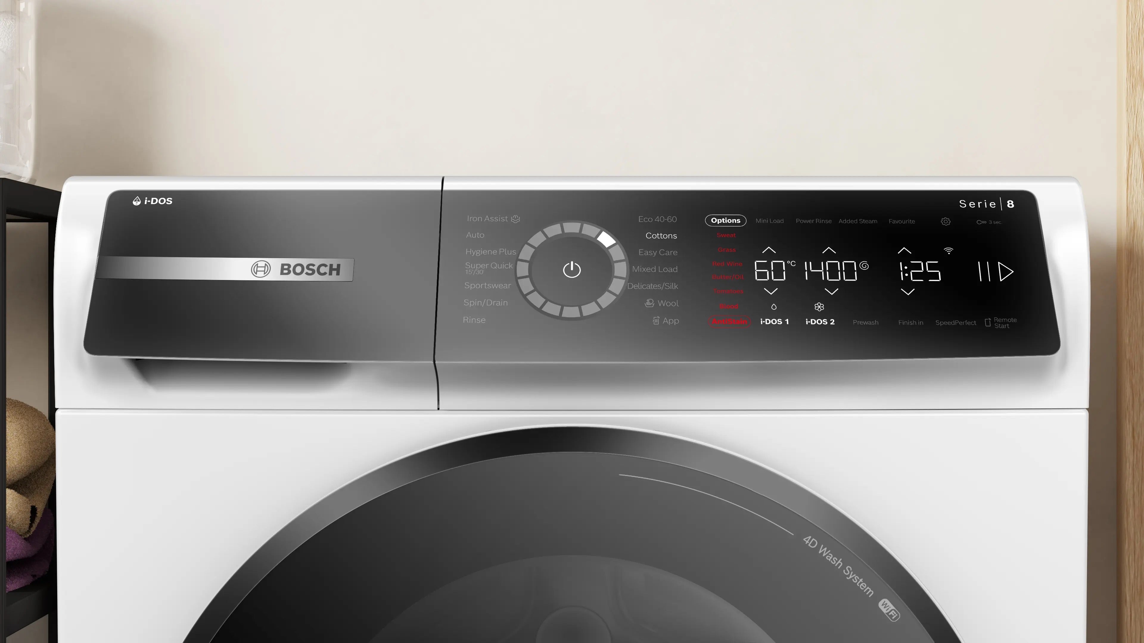 Bosch Series 8 Washing machine, front loader 11 kg max. 1400 rpm - WGB264A1GB