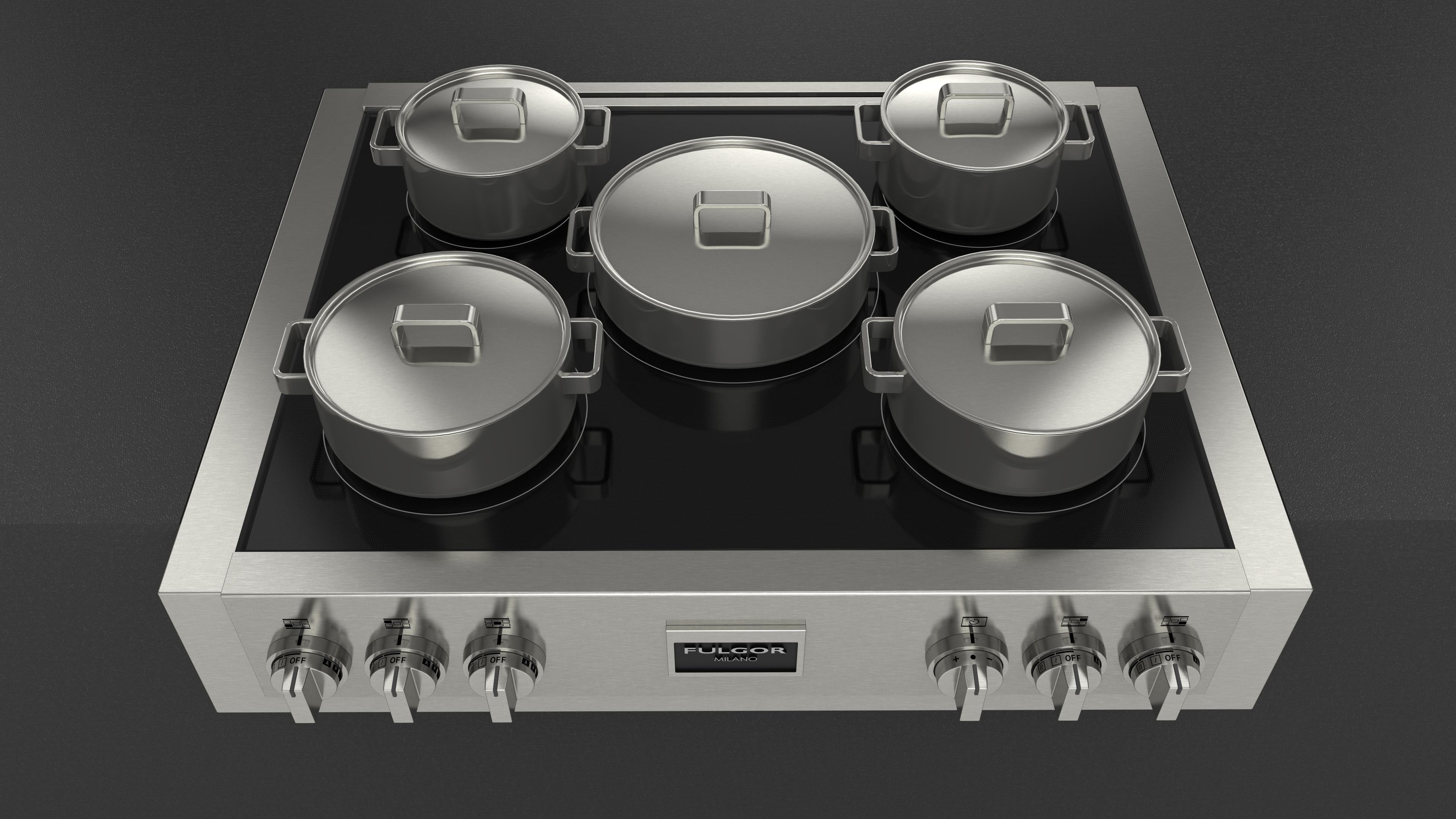 Fulgor Milano Professional 36" All-Glass Induction Range Top - FSRT 3605 ID X