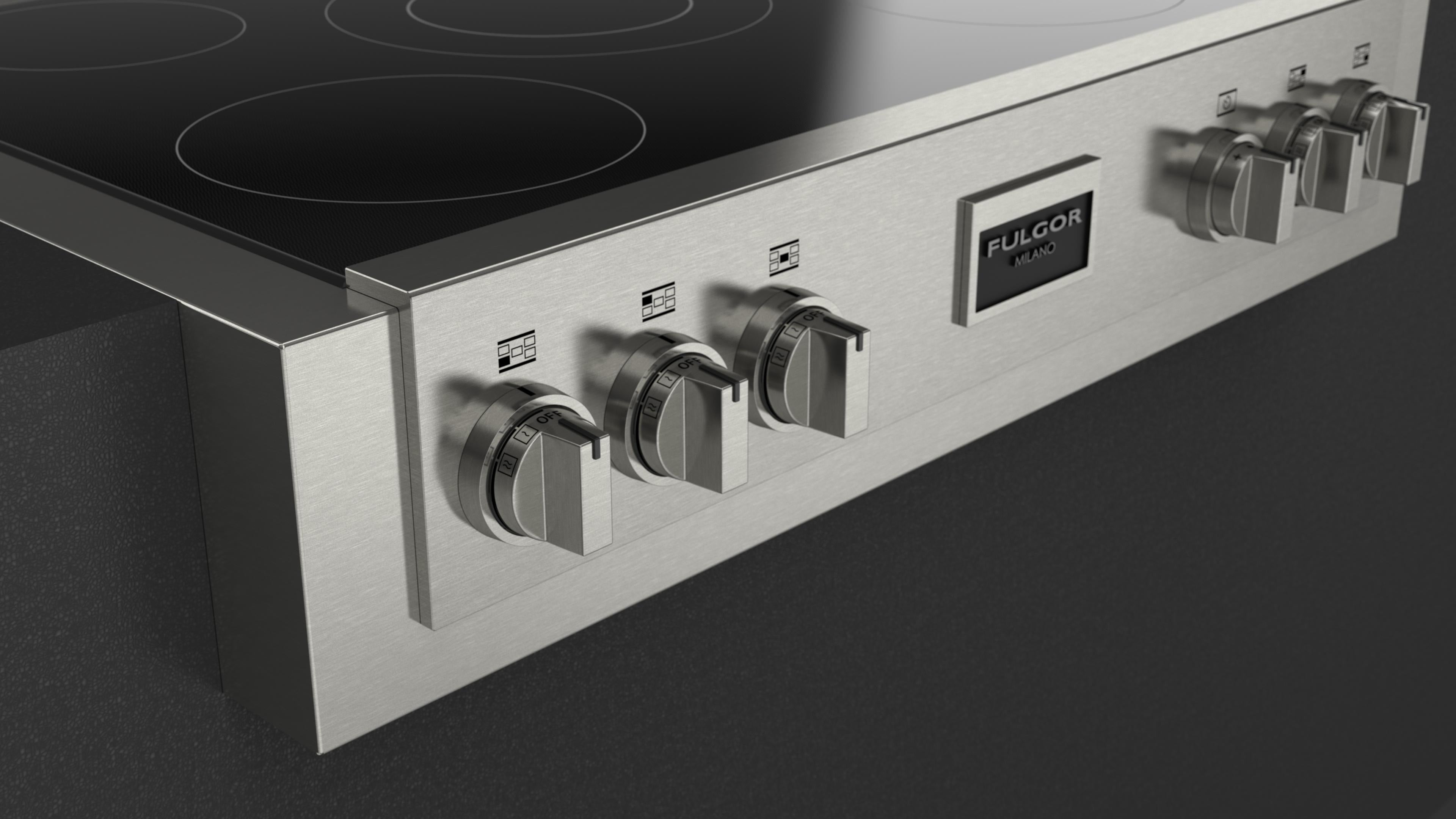 Fulgor Milano Professional 36" All-Glass Induction Range Top - FSRT 3605 ID X