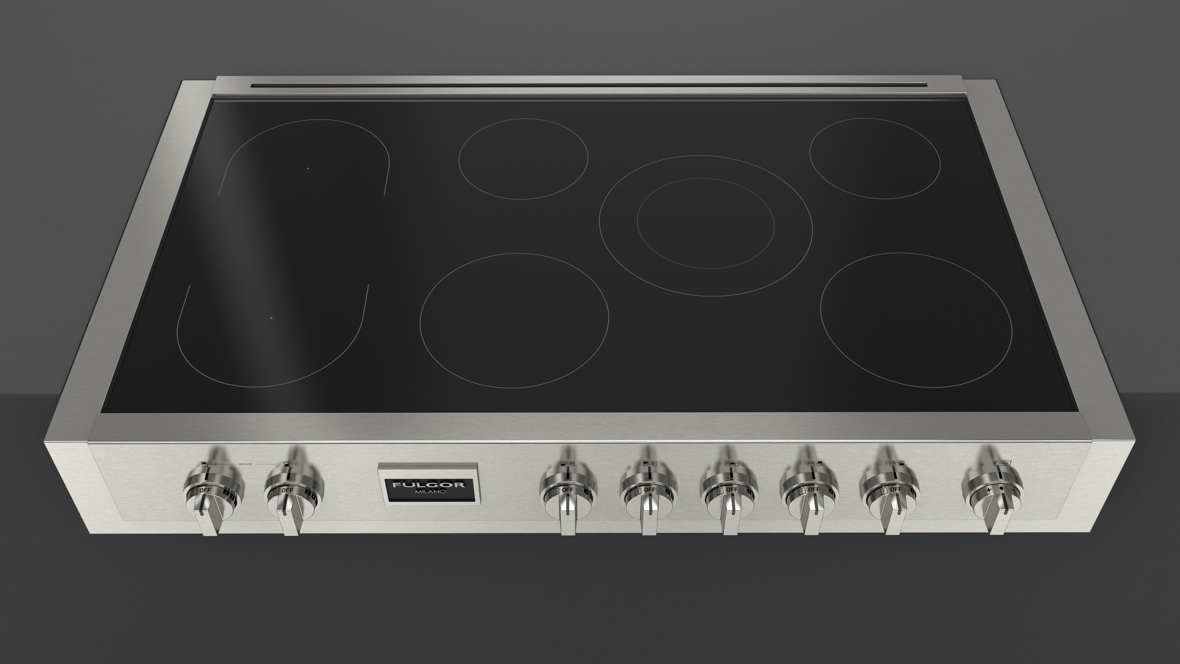 Fulgor Milano Professional 48" All-Glass Induction Range Top - FSRT 4807 ID X