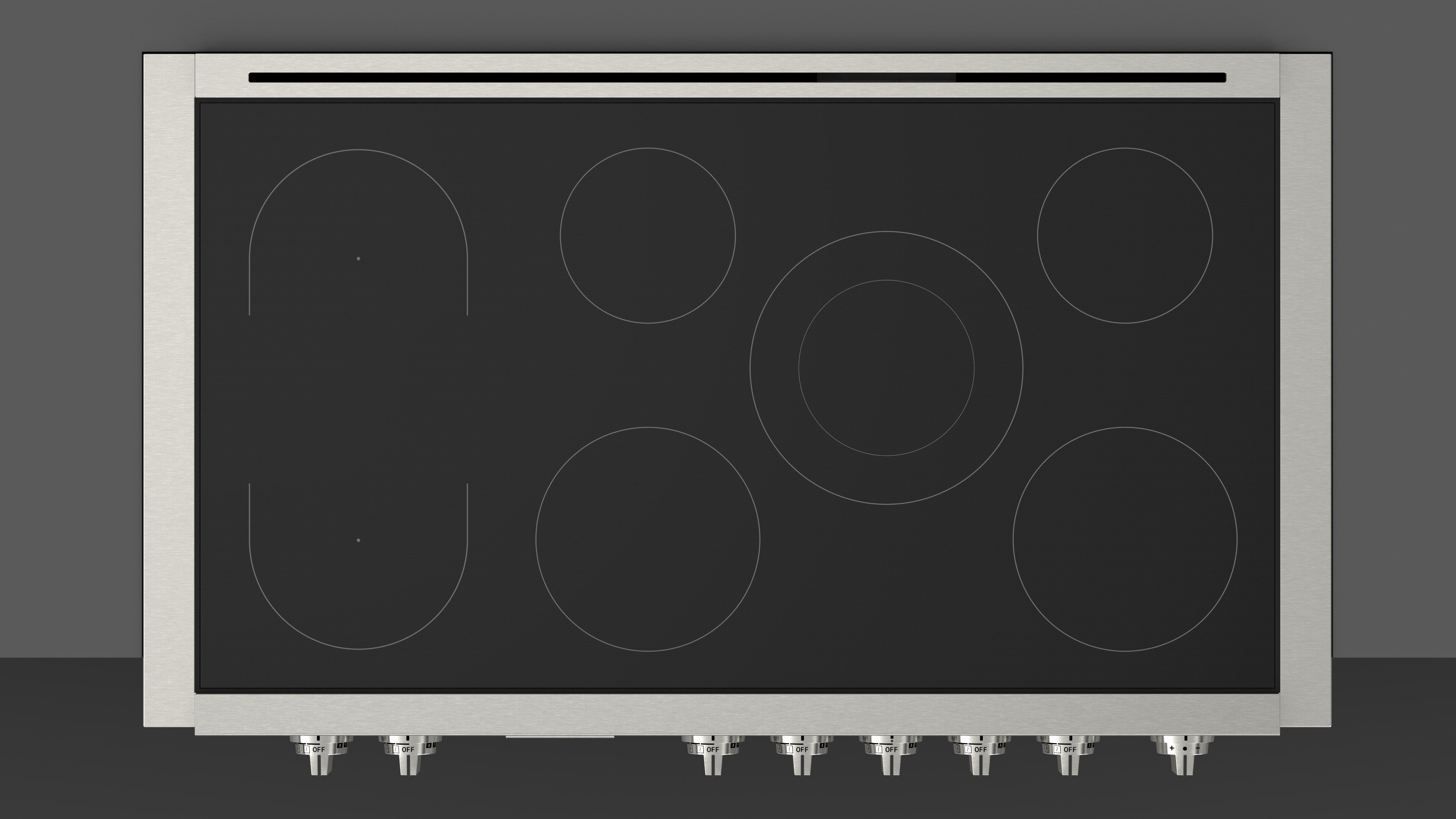 Fulgor Milano Professional 48" All-Glass Induction Range Top - FSRT 4807 ID X